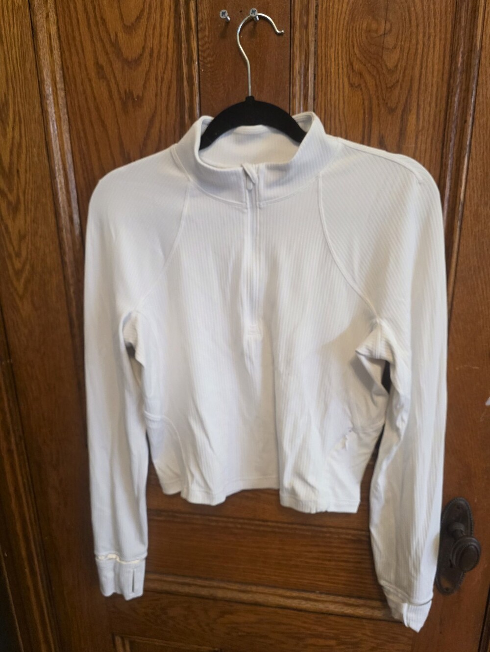 Lululemon It's Rulu Ribbed Cropped Half Zip Size 12